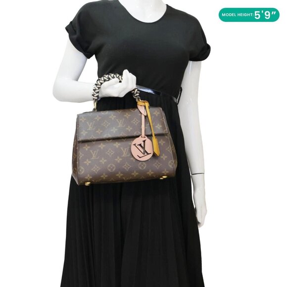 Louis Vuitton Braided Cluny BB Monogram Canvas Shoulder Bag Brown - Picture 2 of 12